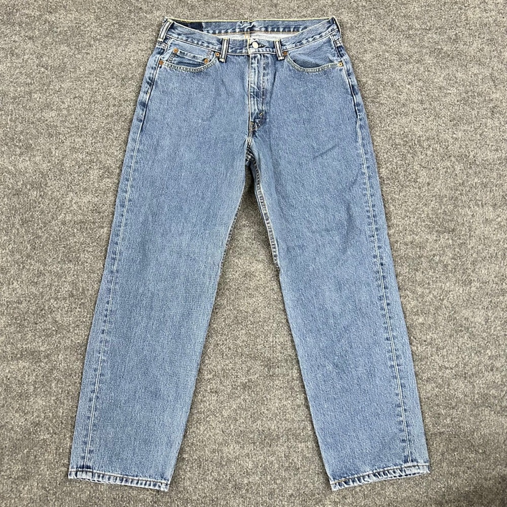 Levis Jeans Mens Size 35x32 Blue 550 Relaxed Fit Tapered Leg Denim Pant Classic